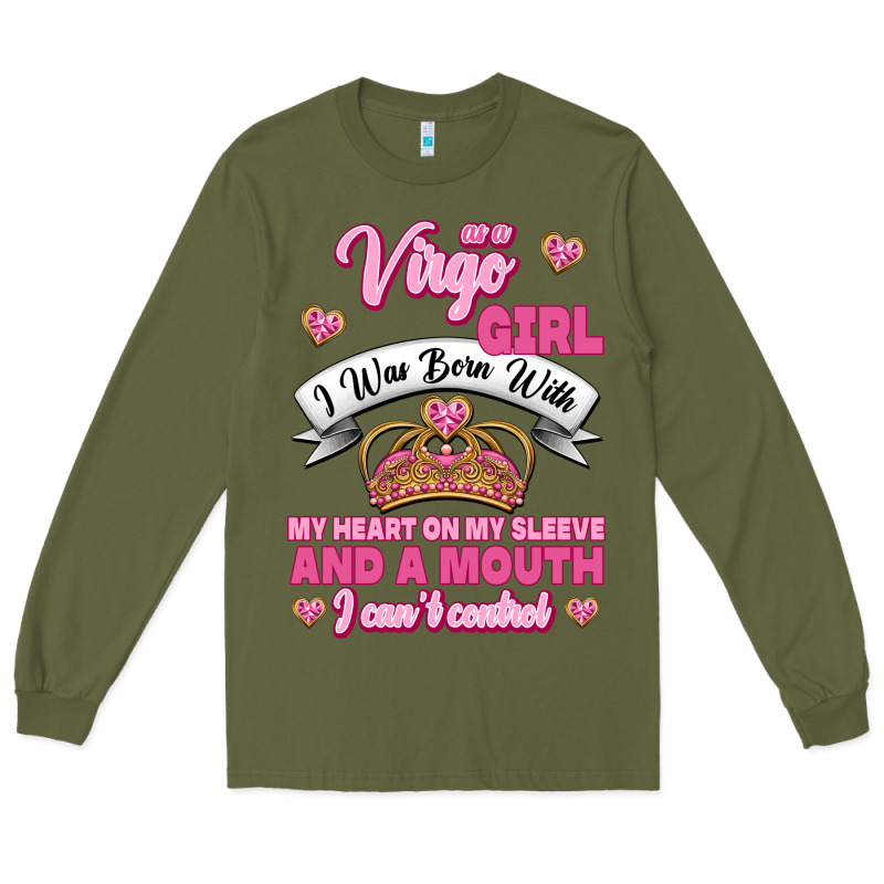 As A Virgo Girl Zodiac Girls Long Sleeve Tee by Jasminsmagicworld | Teevron