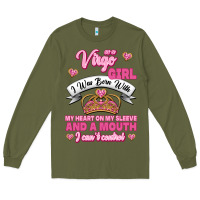 Army Green as a virgo girl zodiac girls Long Sleeve Tee - Jasminsmagicworld
