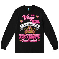 Black as a virgo girl zodiac girls Long Sleeve Tee - Jasminsmagicworld