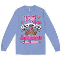 Colony Blue as a virgo girl zodiac girls Long Sleeve Tee - Jasminsmagicworld