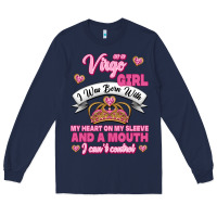 Navy as a virgo girl zodiac girls Long Sleeve Tee - Jasminsmagicworld