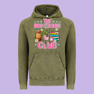 The Homebody Club Vintage Hoodie Designed By Jahusdesignshop