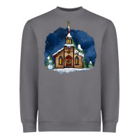 Storm Christmas church and snow Heavyweight Sweatshirt - AdoDesignShop