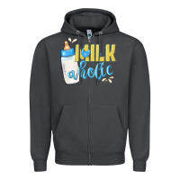 Smoke milkaholic boys Zipper Hoodie - NancyCooperArtShop