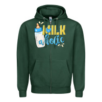 Sports Green milkaholic boys Zipper Hoodie - NancyCooperArtShop