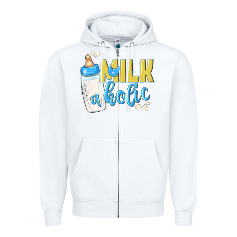 Milkaholic Boys Zipper Hoodie by NancyCooperArtShop | Teevron