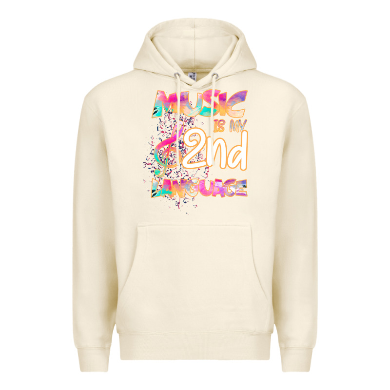Cool I Love Music Shirt Gifts Music Is My Second Language Premium Hoodie by Bettercallsaul | Teevron