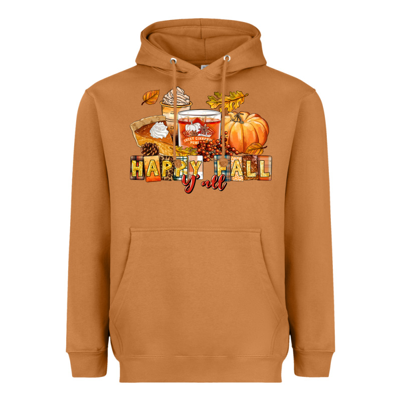 Happy Fall Y'all Heavyweight Hoodie by LillyAllenDesigns | Teevron