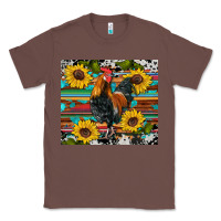 Chestnut western coop animals rooster sunflowers cowhide wooden serape glitter Classic Tee - Artiststas