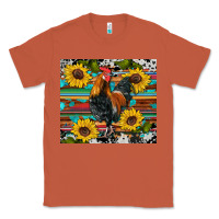 Copper western coop animals rooster sunflowers cowhide wooden serape glitter Classic Tee - Artiststas
