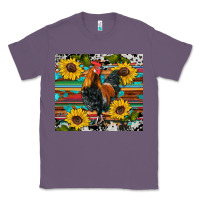 Lavender western coop animals rooster sunflowers cowhide wooden serape glitter Classic Tee - Artiststas