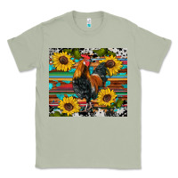 Matcha western coop animals rooster sunflowers cowhide wooden serape glitter Classic Tee - Artiststas