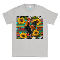 Moon Dust western coop animals rooster sunflowers cowhide wooden serape glitter Classic Tee - Artiststas