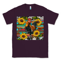 Plum western coop animals rooster sunflowers cowhide wooden serape glitter Classic Tee - Artiststas