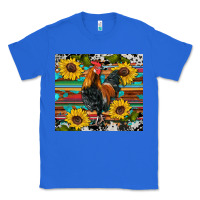 True Royal western coop animals rooster sunflowers cowhide wooden serape glitter Classic Tee - Artiststas