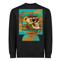 Black dead tired fueled by coffee 12 oz can cooler (regular) Heavyweight Sweatshirt - Artiststas
