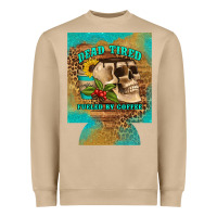 Mushroom dead tired fueled by coffee 12 oz can cooler (regular) Heavyweight Sweatshirt - Artiststas
