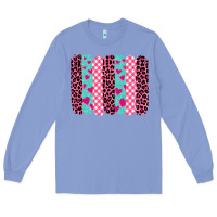 Colony Blue valentine's day brushstrokes Long Sleeve Tee - BarkalooDesign
