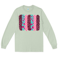Matcha valentine's day brushstrokes Long Sleeve Tee - BarkalooDesign