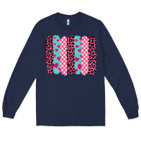 Navy valentine's day brushstrokes Long Sleeve Tee - BarkalooDesign