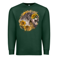 Arabian Horse With Sunflowers Premium Sweatshirt | Teevron