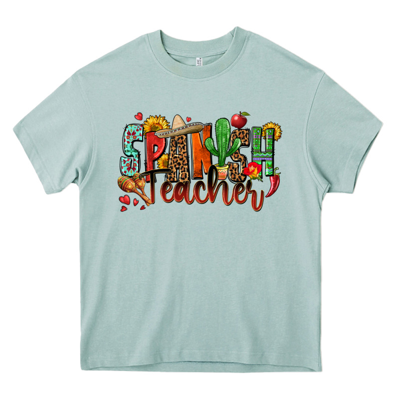 Spanish Teacher Heavy Core Tee by Zillion Design Studio | Teevron