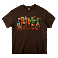 Chocolate Brown spanish teacher Heavy Core Tee - Zillion Design Studio