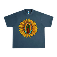 Midnight Navy our lady of guadalupe sunflower Urban Heavy Tee - JahusDesignShop