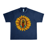 Navy our lady of guadalupe sunflower Urban Heavy Tee - JahusDesignShop