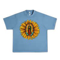 Pebble Blue our lady of guadalupe sunflower Urban Heavy Tee - JahusDesignShop