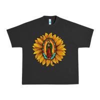 Pigment Black our lady of guadalupe sunflower Urban Heavy Tee - JahusDesignShop