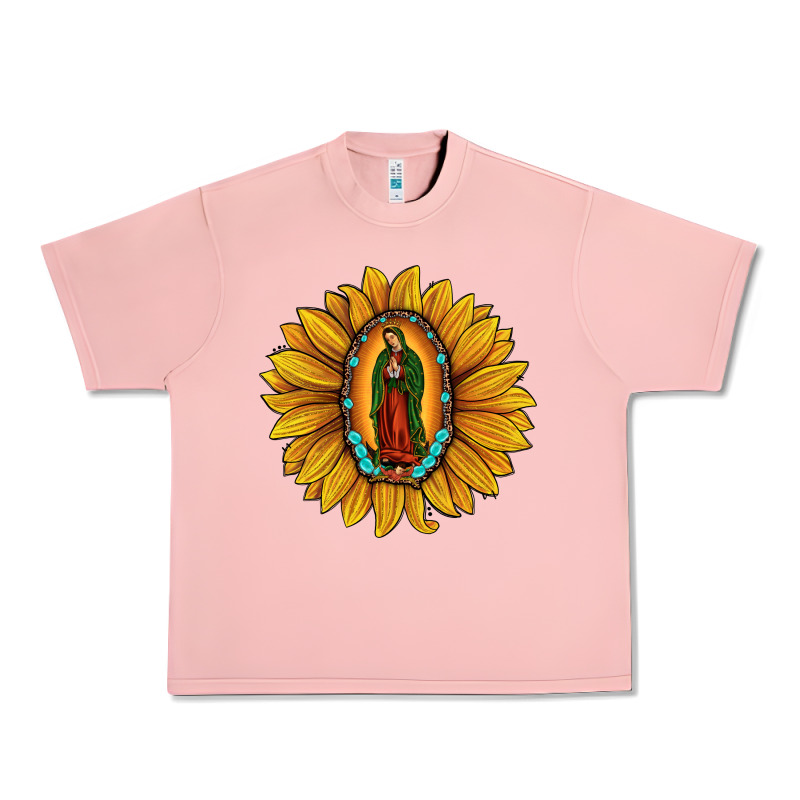 Our Lady Of Guadalupe Sunflower Urban Heavy Tee by JahusDesignShop | Teevron