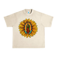 Sandshell our lady of guadalupe sunflower Urban Heavy Tee - JahusDesignShop
