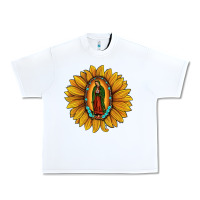 White our lady of guadalupe sunflower Urban Heavy Tee - JahusDesignShop
