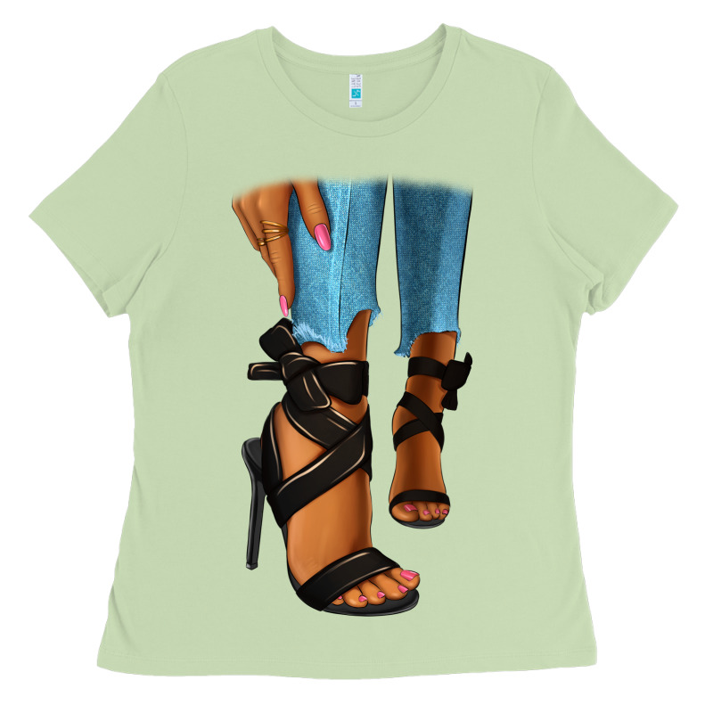 Black Heels Black Fashion Girl Ladies Tee by RanaPortraitStore | Teevron