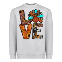 Heather Grey turkey love Heavyweight Sweatshirt - JahusDesignShop