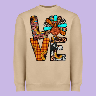 Turkey Love Heavyweight Sweatshirt Designed By Jahusdesignshop
