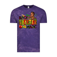 Cloud Purple black teacher  magic Vintage Tee - AdoDesignShop