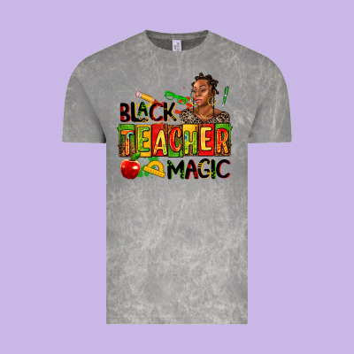 Black Teacher  Magic Vintage Tee Designed By Adodesignshop