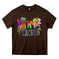 Chocolate Brown art teacher Heavy Core Tee - Zillion Design Studio