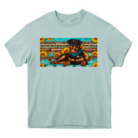 Arona rottweiler with sunflowers license plate Heavy Core Tee - Artiststas