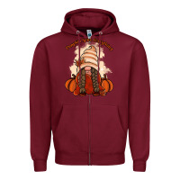 Burgundy Pumpkin spice every thing Zipper Hoodie - NancyCooperArtShop