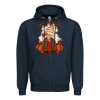 Navy Pumpkin spice every thing Zipper Hoodie - NancyCooperArtShop