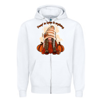 White Pumpkin spice every thing Zipper Hoodie - NancyCooperArtShop