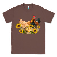 Chestnut western coop animals farm chicken chick rooster sunflowers Classic Tee - Artiststas