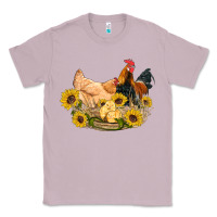Lilac western coop animals farm chicken chick rooster sunflowers Classic Tee - Artiststas