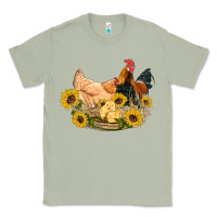 Matcha western coop animals farm chicken chick rooster sunflowers Classic Tee - Artiststas