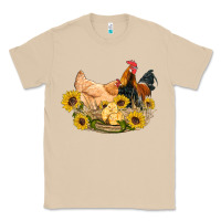 Mushroom western coop animals farm chicken chick rooster sunflowers Classic Tee - Artiststas