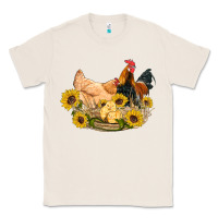 Natural western coop animals farm chicken chick rooster sunflowers Classic Tee - Artiststas