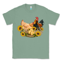 Sage western coop animals farm chicken chick rooster sunflowers Classic Tee - Artiststas